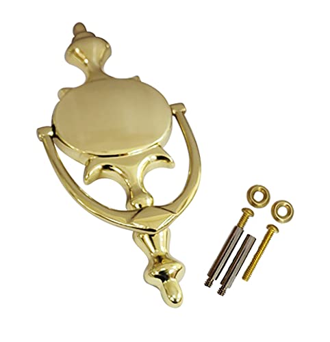 QCAA Solid Brass Door Knocker, 7-3/4", Polished Brass, 1 Pack, Made in Taiwan