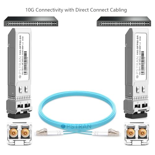 Image of 10GBASE-SR SFP+ Optical Transceiver Module Compatible with Mellanox MFM1T02A-SR 850nm 300m DDM Duplex LC MMF