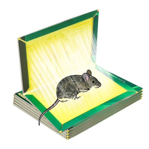 Piege a Souris, 6 Plaques Collantes Souris, Pièges à Rats, Plaques de glu Anti Rat, Attrape Professionnel