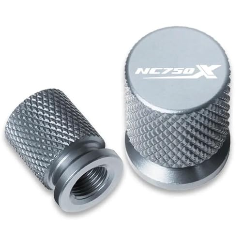 Capuchon de valve de pneu moto Honda NC750X de 2014 à 2023 en aluminium gris