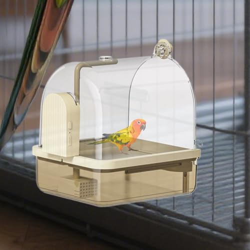 Bain d'oiseaux automatique pour calopsitte avec perchoir 2 modes