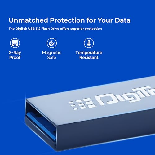 Image of Digitek (Dud 64G V3.2) USB 3.2 Flash Drive, 64GB Storage, High Speed Read & Write, Pen Drive, Magnetic, X-Ray & Temperature Resistant | Compatible with Windows & Mac OS