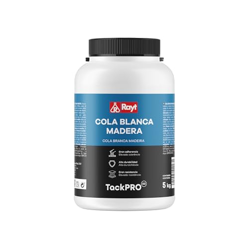 Rayt 429-23 Cola Blanca Tack Pro múltiples usos: Madera, Papel, cartón, cerámica y Todo Tipo de Materiales porosos, 5kg
