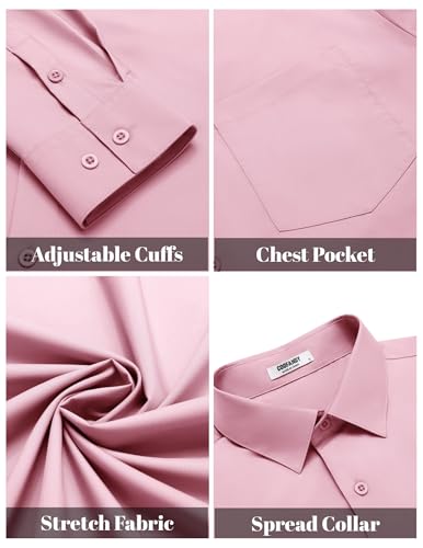 COOFANDY Mens Dress Shirts Long Sleeve Wrinkle Free Button Down Shirts Formal Business Shirt - Image 5