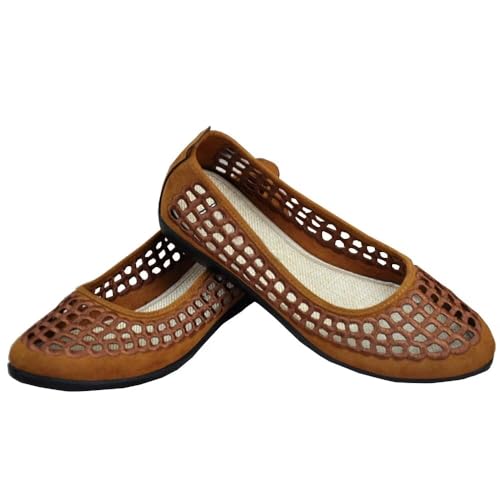 SAILING LU Women's Breathable Crochet Lace Ballet Flat Floral Casual Round Toe Loafers Shoes2