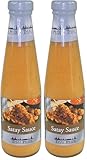 THAI PRIDE Salsa Satay picante, salsa con maní y chile -1 x 295 ml (Paquete de 2)