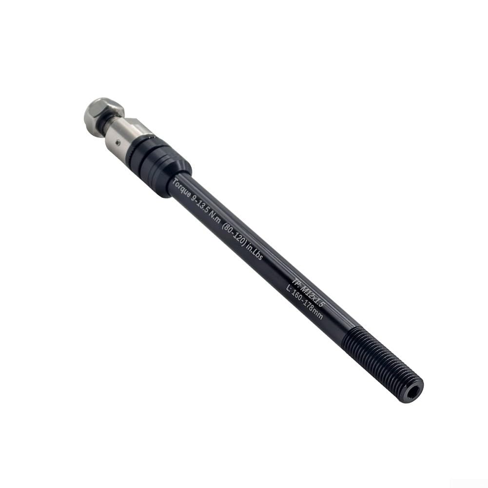 Bicycle Trailer Thru Axle Adapter For 12mm Rear Thru Axles With Thread Compatibility M12x1.0 M12x1.5 M12x1.75 And 160mm To 178mm Length(M12*P1.5-160-178mm)
