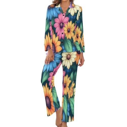 Ensemble vêtements de détente femme à offrir motif tournesols