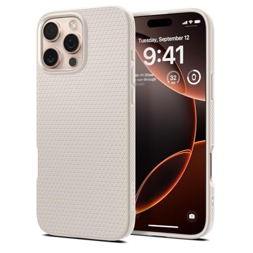 Spigen Liquid Air Coque pour iPhone 16 Pro - Titane Naturel