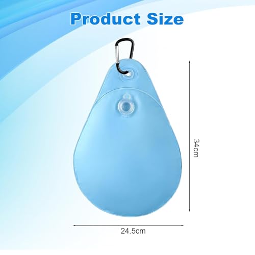 WEDNOK 12 Stück Poolabdeckung Gewichte Wassersack für Poolabdeckung 24×34 cm Schwimmbadabdeckung Hängende Tasche zum Befüllen Winter Pool Tarp Gewichte für Poolabdeckung Winter