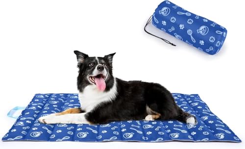 Ownpets Outdoor Dog Bed Waterproof Travel Dog Mat, Reversible and Portable Large Size Camping Dog Bed,Machine Washable,103x70cm
