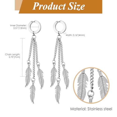 Boucles d'oreilles plume à clipser coffret cadeau mixte - 4