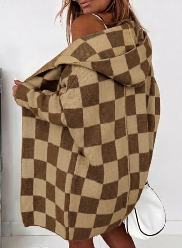 Image of Astylish Women 2026 Fall Clothes Outfits Hooded Knit Cardigan Sweaters