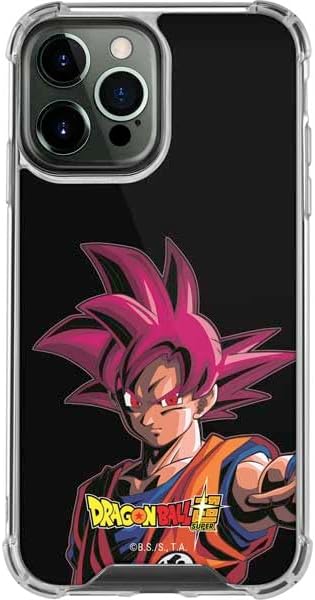 Skinit Clear Phone Case Compatible with iPhone 14 Pro Max - Officially Licensed Dragon Ball Super Goku Design