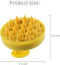 Scalp Massager Shampoo Brush, Eco-friendly with Soft Silicon Bristles, Hair Scalp Scrubber, Scalp Exfoliator | Dandruff Removal, Prevents Hair loss for Men, Women (Yellow35) gallery image