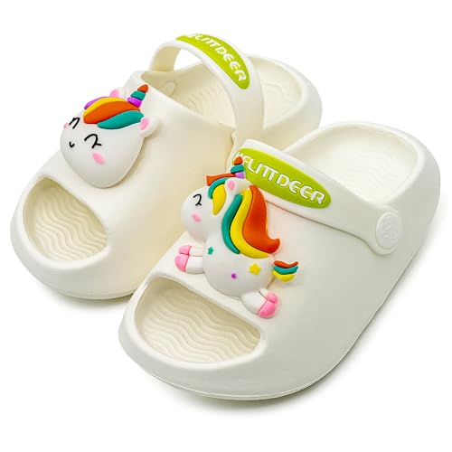 techcity Toddler Little Kids Slide Sandals Cute Summer Shower Beach Pool Slippers Thick Sole Slip On Sandals Water Shoes with Backstrap Boys Girls Clogs - Main Image