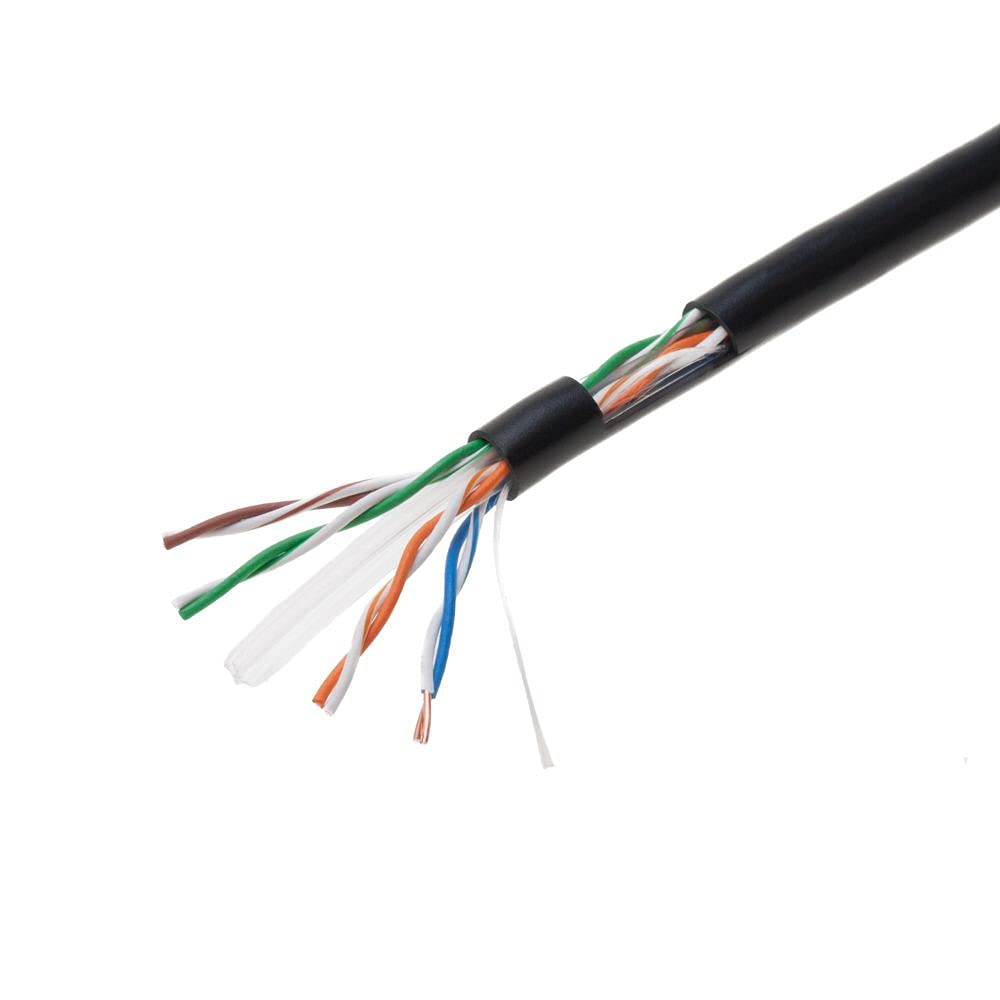 Cat6 305M Black Solid 23AWG Cable UTP Cat6 Bulk Ethernet Network Wire CCA (Copper Clad Aluminum) Conductor UTP Unshielded Internet Cord