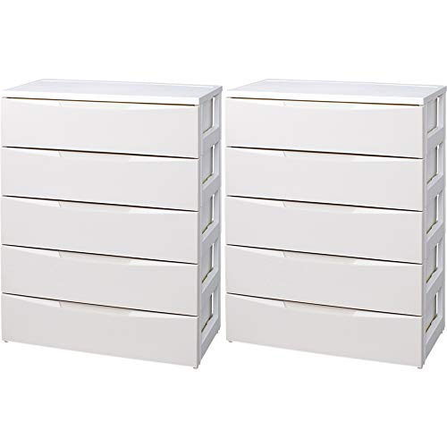 ルームチェスト 5段 RC-725 ホワイト/アイボリー 2個セット