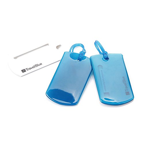 Tag para mala Identificador de bagagem em Gel Kit 2 Unidades - Travel Blue - Azul