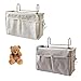 FDDD 2 Pièces Organisateur de Chevet, Sac de Rangement Suspendu Chevet, Panier de Lit Chevet Suspendu, pour Stockage l'Organisation Petits Objets Tels Que Livres, Téléphones Portables, Écouteur