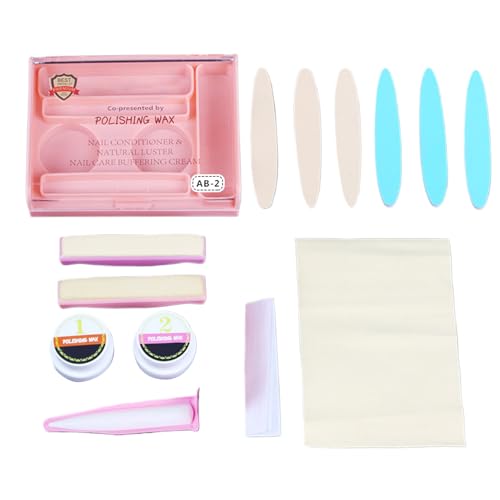 Kit de Manicura, Acondicionador y Pulidor de Uñas Brillante, Herramientas Versátiles para Fortalecimiento de Uñas en Hogar Niñas Mujeres Belleza Adultos Viaje Moda y Restauración