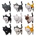Greyoe Figura Gattino, 9 Pezzi Statuette Gatti Realistico Gattino Giocattolo Educativo Figure Animali Ornamenti Gatto PVC Modello per Bambini Amante dei Gatti Decorazione per Auto da Casa