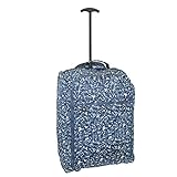 Maletas ligeras con ruedas, 55 x 40 x 20 cm, homologado para Ryanair, EasyJet, British Airways, Jet2 y más, Burbujas azules, Cabin Approved, Equipaje de mano aprobado por la cabina
