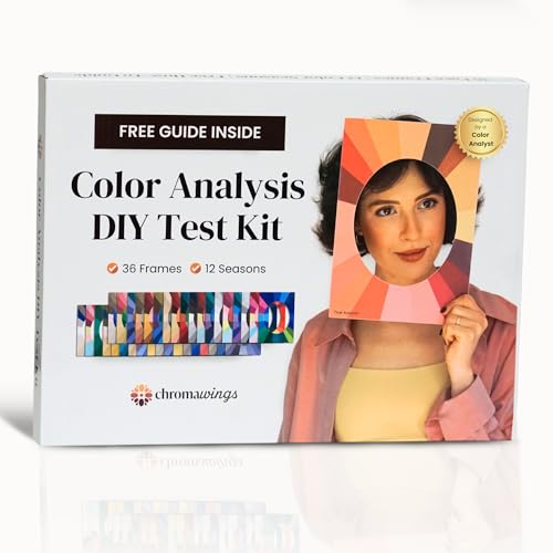 Color Analysis Draping Kit Find Your Season at Home | DIY Color Analysis | 36 Face Frames + Step-by-Step Guide | 12-Season System | Chromawings