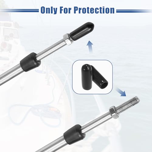 uxcell 1 câble de boîtier de commande à distance de 4 m de type marin 3300/33C avec chape pour moteur hors-bord Yamaha, système de direction du moteur de bateau, bleu – vue 7