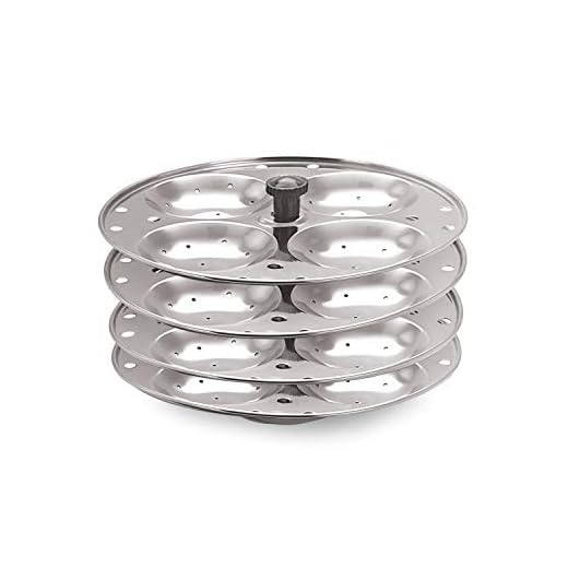 Eleven Rings 4 Plates Stainless Steel Idli Stand/Idli Maker Makes 16 Idlis at Once.