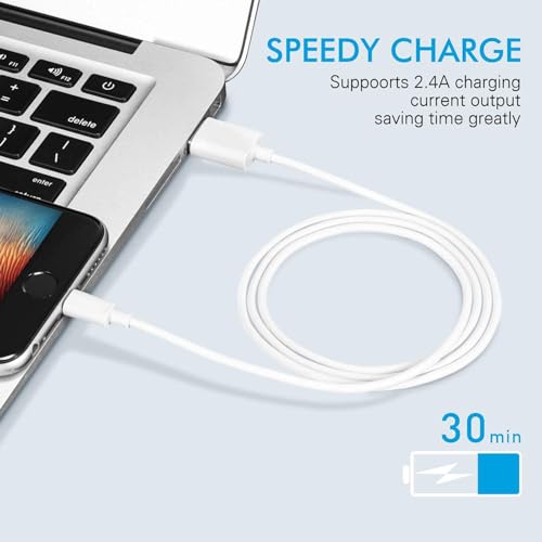 Image of Sounce Phone USB to Lightning Cable-20W Original [MFi Certified] Fast Charger Cable Power Charging Cord Compatible with iPhone 14 /13 /12 /11 /X /8 /7 /6 /iPad Series (White)