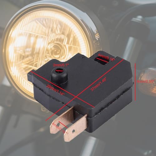 Crumye Bremslichtschalter rechts, universeller Motorrad Bremslichtschalter für rechts, Kunststoff + Kupfer Material Universal Motorrad