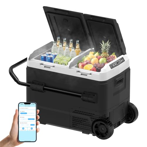 SHAREWIN Car Fridge, Dual Zone Dual Temperature Control