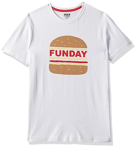 Image of max Boy's Graphic Printed Regular Fit T-Shirt with Crew Neck