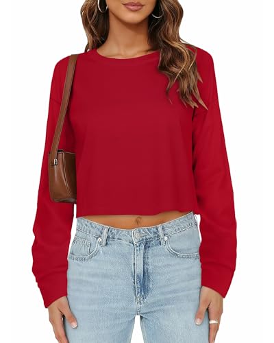Red Cropped Sweatshirt