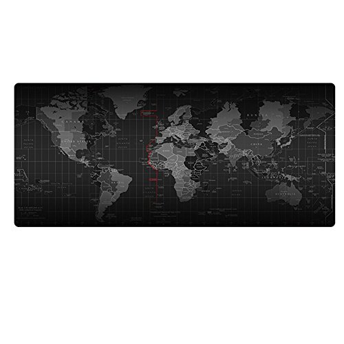 LL-COEUR XXL Weltkarte Mauspad Gaming Mouse Mat Laptops Schreibtischunterlage Desk Pad (700 x 400 x 3 mm)