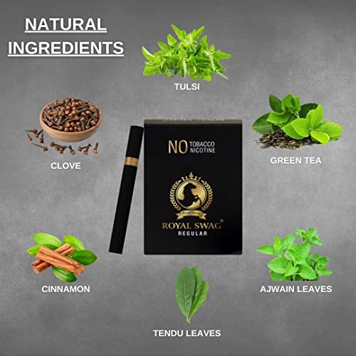Royal-Swag-Ayurvedic-Herbal-Cigarettes-100-Tobacco-Free-100-Nicotine-Free-Regular-Flavour-20-Sticks-Non-Addictive-Helps-To-Quit-Smoking-Smoking-Cessation-Pack-Of-20