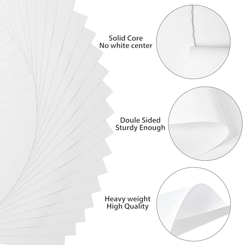 120 Sheets White Cardstock - 8.5” x 11” Letter Size Cover Card Stock 85lb Heavyweight Paper Thick Paper for Scrapbooking, Crafts, Business Cards, Invitations PAP03WH image 1