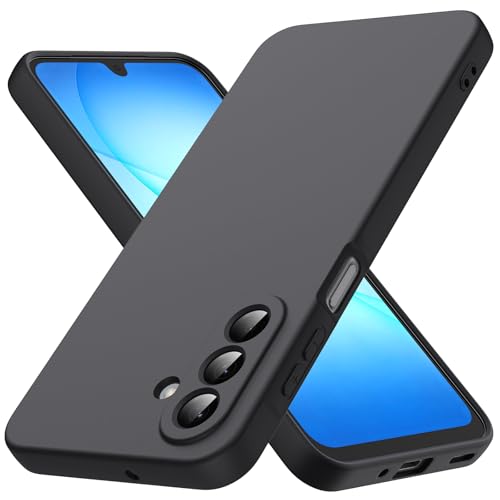 Byvuwiay Funda para Samsung Galaxy A17 4G / 5G, Carcasa de Silicona Líquida, Ultra Protectora Antichoque Case para Samsung A17   Negro