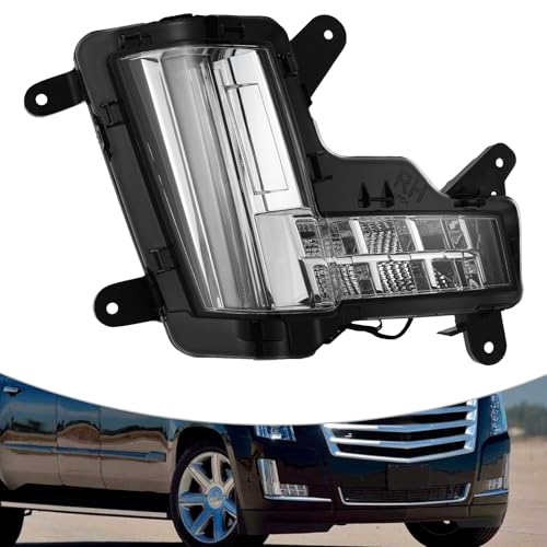 LED Fog Light Turn Signal Light Assembly, For 2015-2020 Cadillac Escalade, Fog Light Turn Signal Lamp Replacement Driver Side (Right)