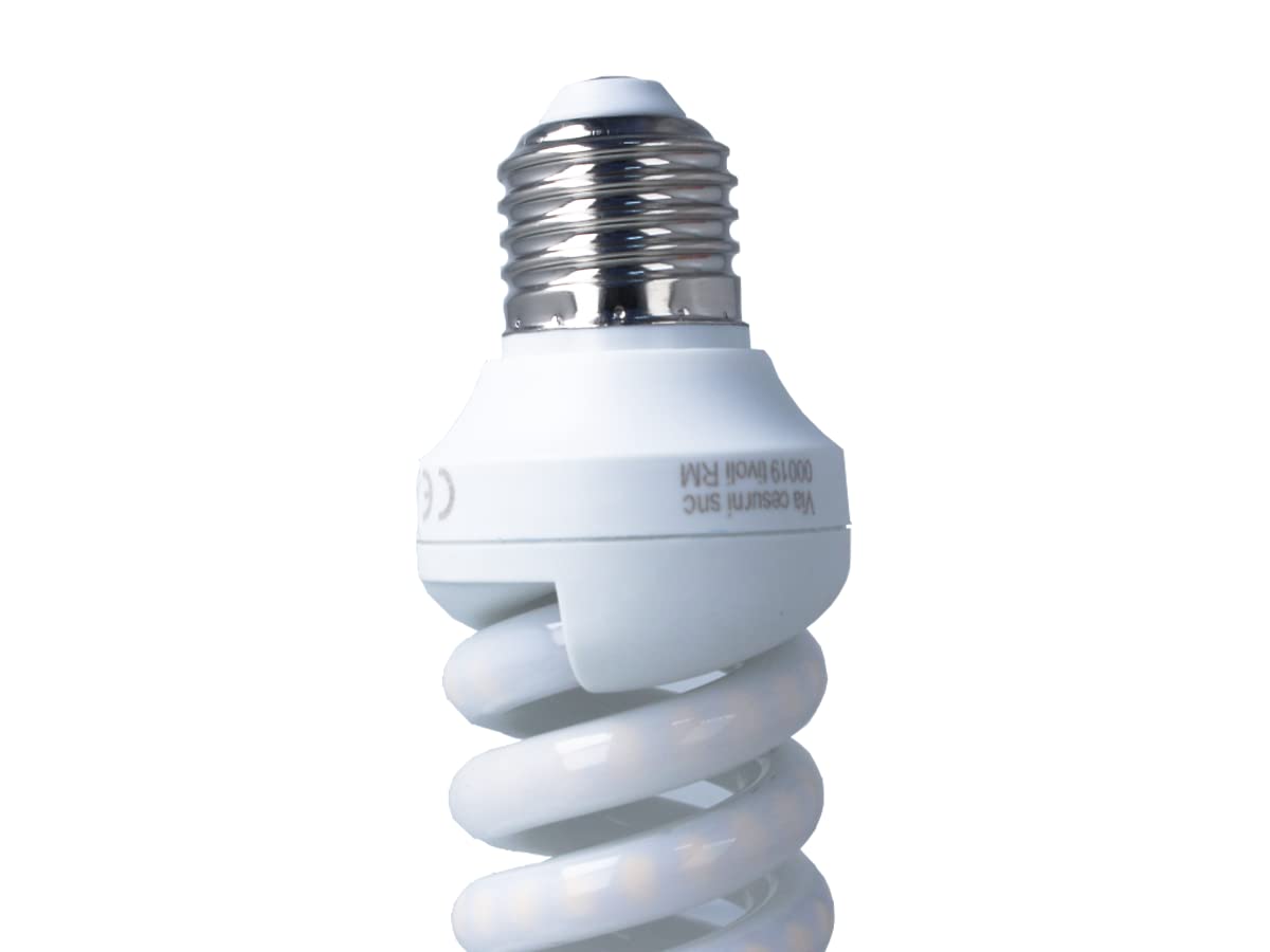 LEDLUX Lámpara LED en espiral E27, 13 W = 104 W, 1200 lúmenes, diámetro 42 mm, longitud 130 mm, forma de lámpara de ahorro de energía CFL (12, 4200k)