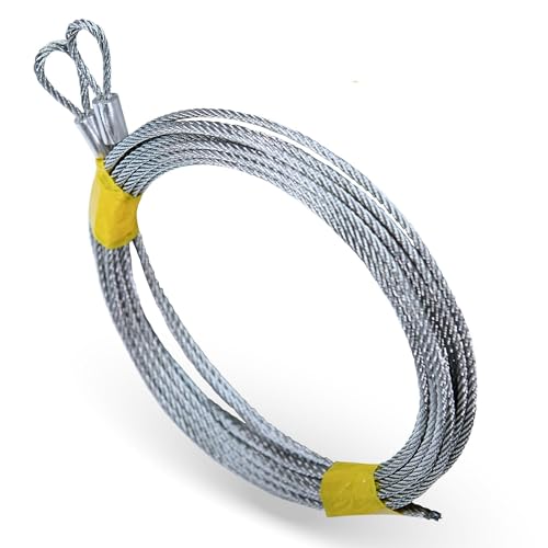 2-Pack 13FT Garage Door Extension Spring Cables - Heavy Duty Galvanized Steel Safety Cables for Residential Garage Door Systems - Rust-Proof & Corrosion Resistant - Up to 750lbs - 7 or 8 high doors.