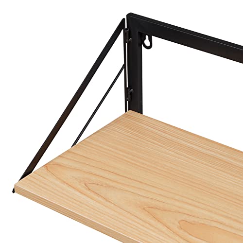 Honey-Can-Do Collapsible Wall-Mounted Clothes Hamper With Canvas Laundry Bag And Wood Shelf, Black/Maple Hmp-09783 Black #TOP5