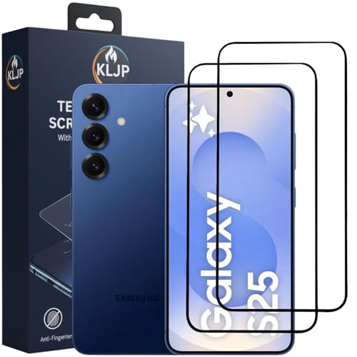 Image of Military-Grade Gorilla Tempered Glass For Samsung Galaxy S25 With Installation Kit | Edge to Edge Coverage | Black (Pack Of 2)