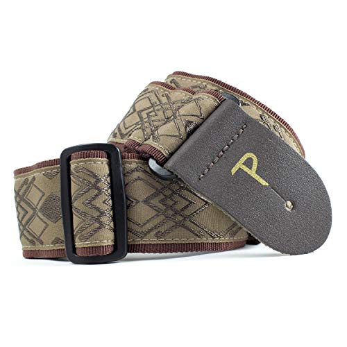 Perri’s Leathers Ltd. – Sangle de Guitare – Nylon – Jacquard – Brun – Losanges – Ajustable – Pour Guitares Acoustiques… - Les Beatles, Paul McCartney, John Lennon, RIngo Starr, George Harrison Perri's Leathers Ltd. - Sangle de Guitare - Nylon - Jacquard - Brun - Losanges - Ajustable - Pour Guitares Acoustiques…