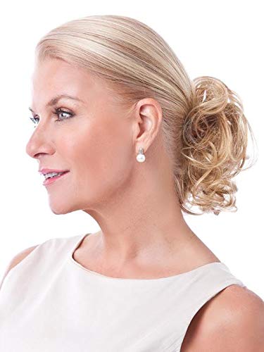 Petite Pouf by Toni Brattin Wavy Claw Clip Womens Synthetic Hairpiece Instant Volume - BLACK