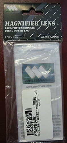 Magnifier Lens 1.00 fits most welding helmets "cheater" - 2" x 4.25"