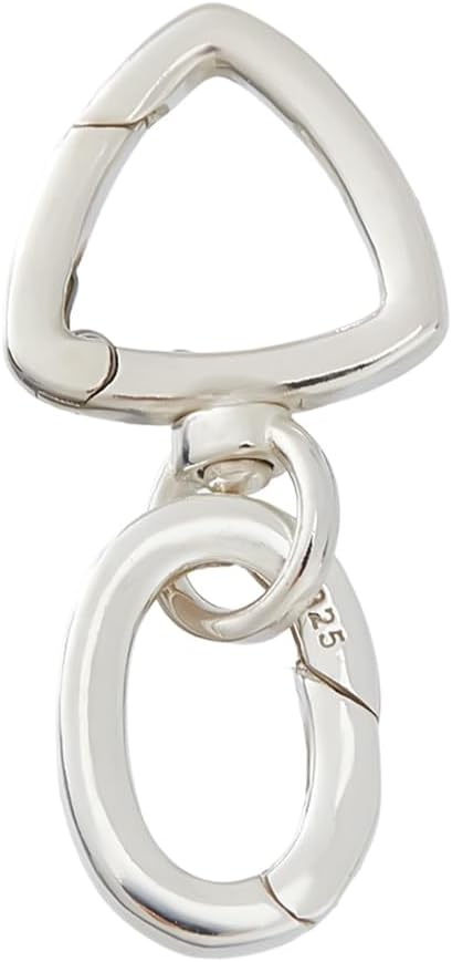 1Pcs Sterling Silver Round Swivel Clasps with Spring Gate Ring Closures Lobster Clasp Connector Round Clips Hooks Extenders for Women Necklace Bracelet Jewelry Making DIY Crafts