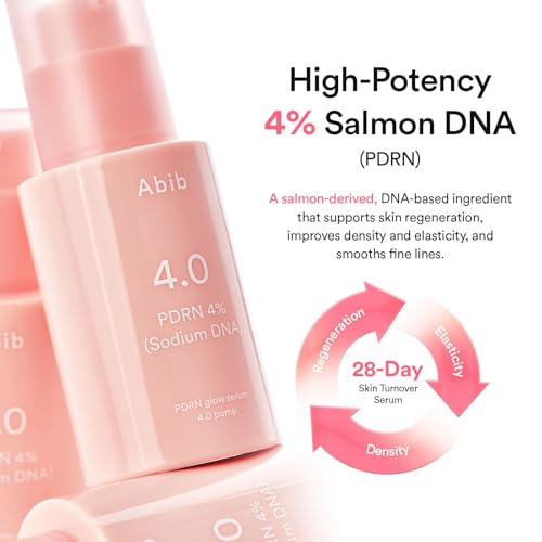 Image of Abib PDRN Glow Serum 4.0 Pump 1.01 fl oz, 4% Salmon DNA PDRN, Skin Turnover & Revitalization Care, Elasticy, Skin Density, with Peptides, Hyaluronic Acid & Hydrolyzed Collagen, Korean Skin Care