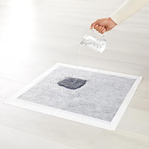 Amazon Basics Dog and Puppy Pee Pads with 5-Layer Leak-Proof Design and Quick-Dry Surface for Potty Training, Odor-Control Carbon, XL, 28 x 34 Inch - Pack of 50, Gray - Image 6